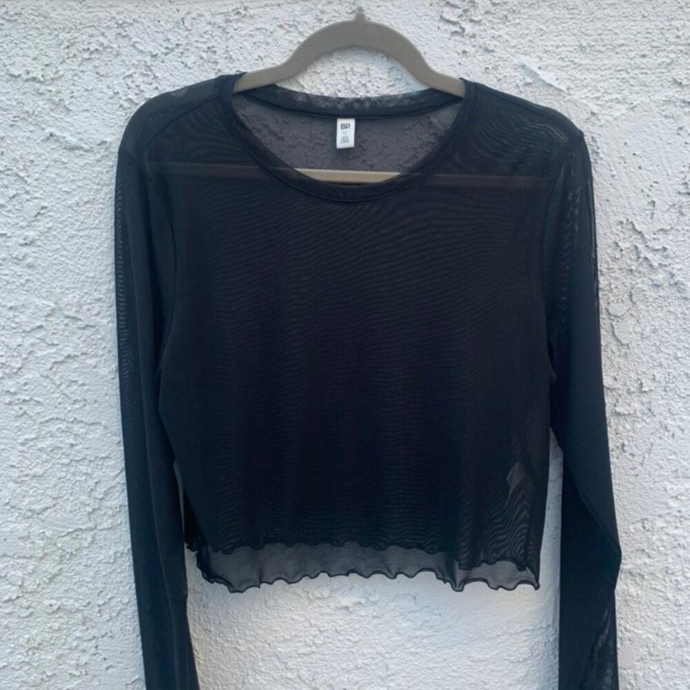 Black Sheer layering shirt